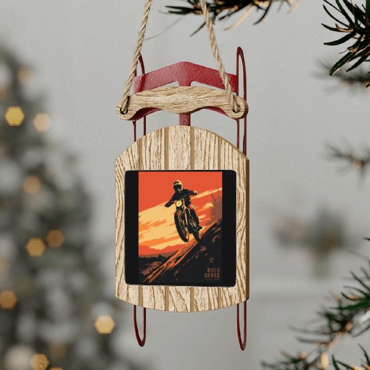 Sunset Motocross - Race Day Sled Ornaments
