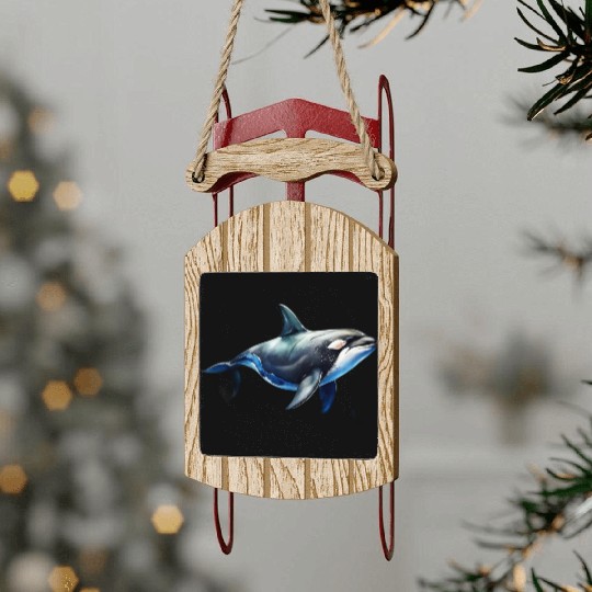 killer whale Sled Ornaments