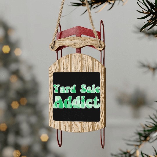 Yard Sale Addict green camo Sled Ornaments