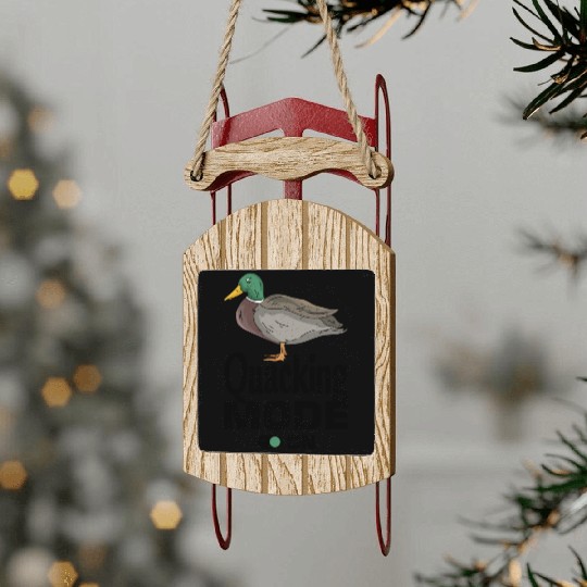 Mallard Duck Sled Ornaments