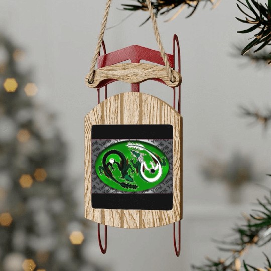 Yang and Ying Sled Ornaments
