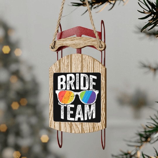 Lgbt Pride Lesbian Sled Ornaments
