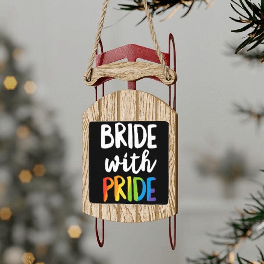 Lesbian Bachelorette Party Sled Ornaments