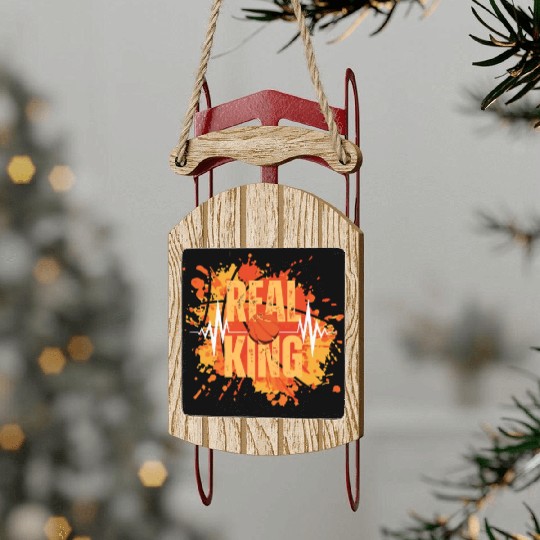 real king basketball Sled Ornaments