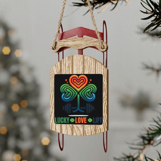 Lucky Love Lift Workout Sled Ornaments