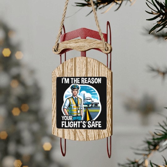 Airport Safety Officer Aviation Airport Jobs Sled Ornaments