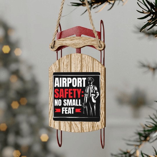 Airport Safety Officer Aviation Airport Jobs Sled Ornaments