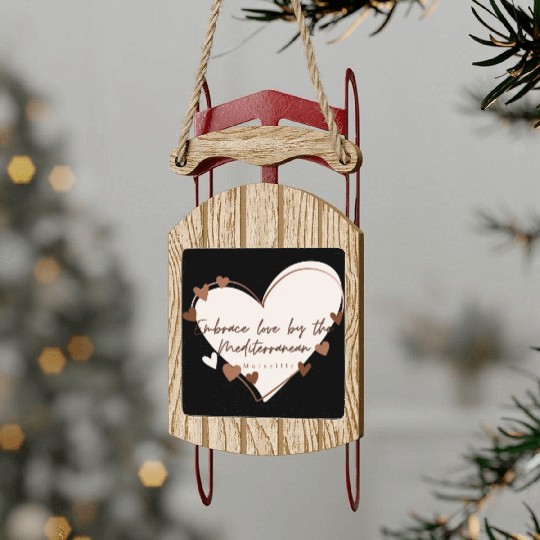 Embrace love by the Mediterranean Sled Ornaments