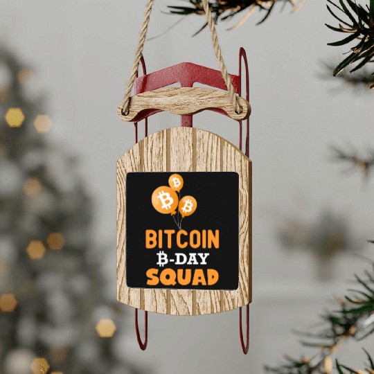 Bitcoin Day Squad Sled Ornaments