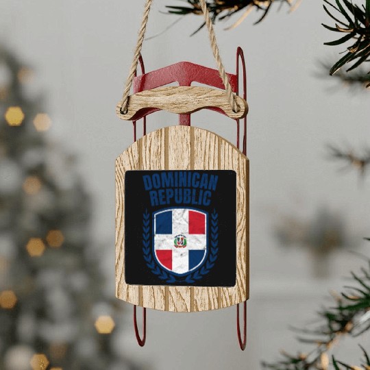 Dominican Republic Sled Ornaments