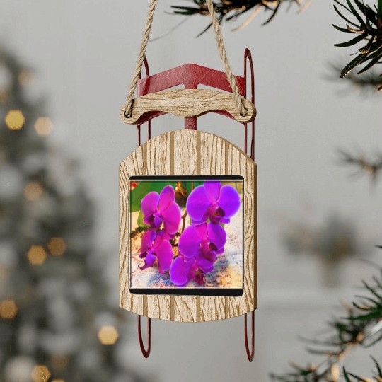 Orchid 3 Sled Ornaments
