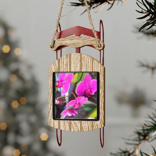 Orchid 1 Sled Ornaments