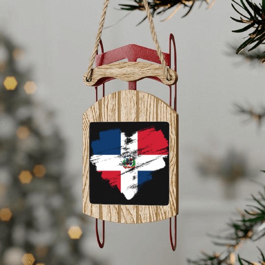 Dominican Republic Sled Ornaments