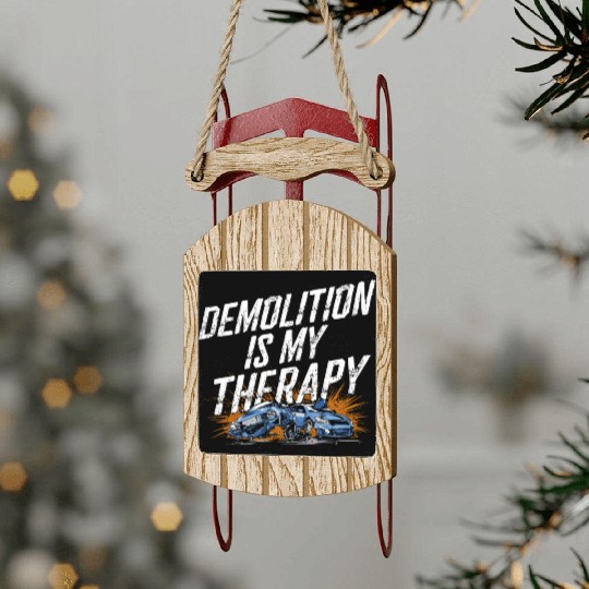 Demo Derby Demolition Derby Demolition Derby Lover Sled Ornaments