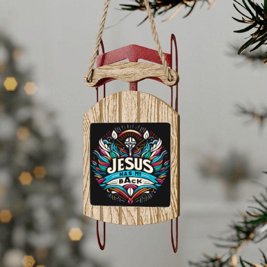 Jesus Has My Back 27 Sled Ornaments