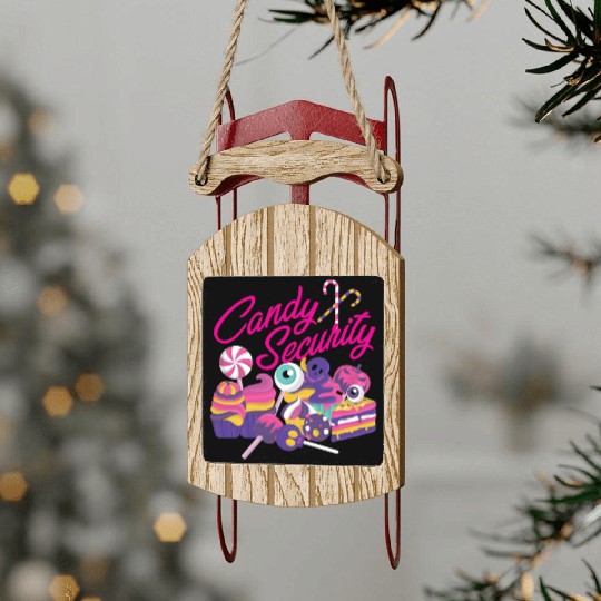 Candy Security Mom Dad Matching Birthday Costume Sled Ornaments