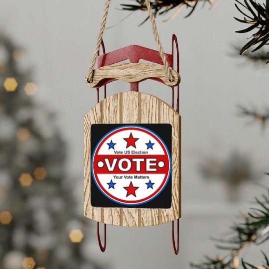 Vote US Election - Your Vote Matters Sled Ornaments