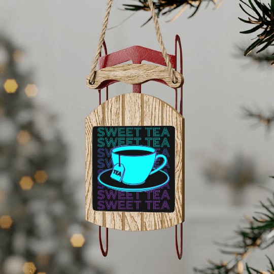 Sweet Tea Retro Sled Ornaments