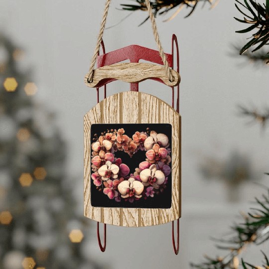 Orchids Sled Ornaments