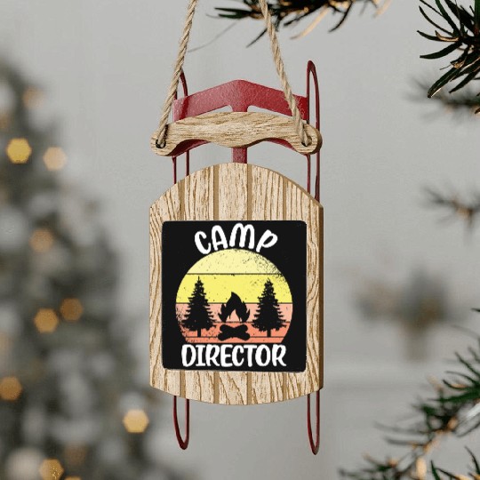 Counselor Camper Summer Camp Director Sled Ornaments