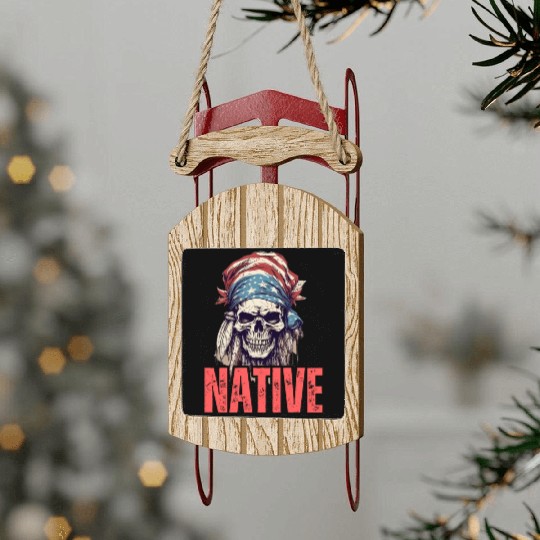 Native American Headpiece Native American Skull Sled Ornaments