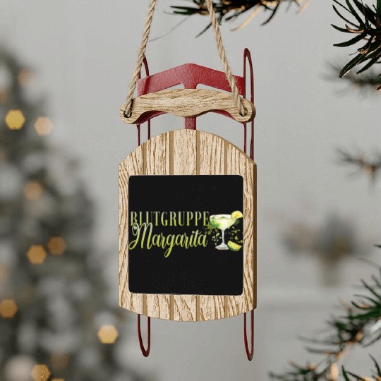 Blutgruppe Margarita Tequila Stag Party Sled Ornaments