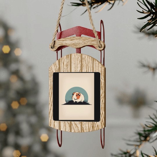 Guinea Pig 4 - Japanese Retro Art Sled Ornaments