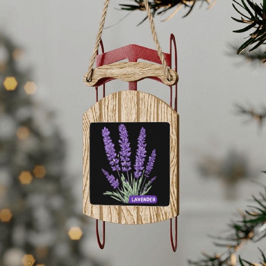 Lavender - Pot Label Sled Ornaments