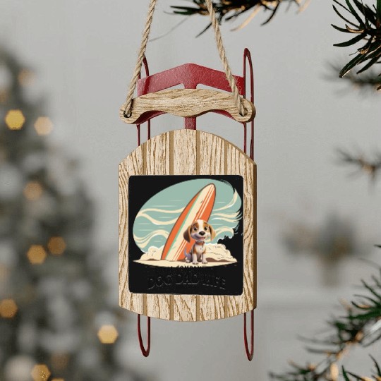 Dog Dad Life Loyal Companions Loyal Love Sled Ornaments