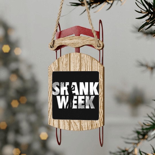 Hilarious Shank Week Golf Sled Ornaments