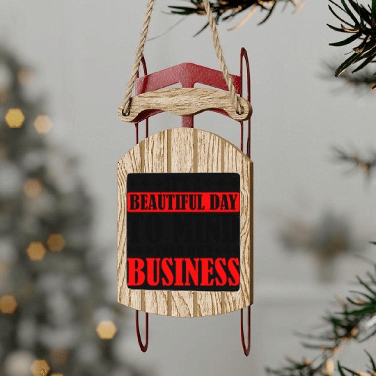 It's A Beautiful Day To Mind Your Own Business 6 Sled Ornaments