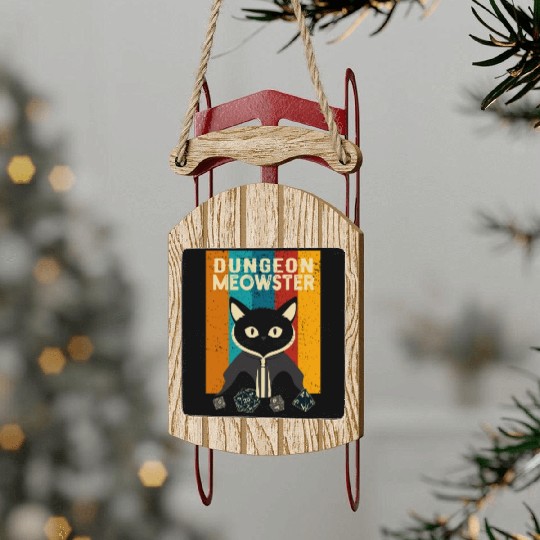 Dungeon Meowster Sled Ornaments