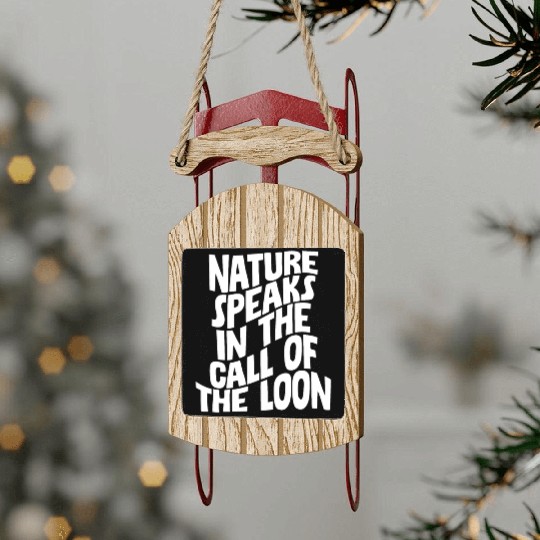 Nature Speaks In The Call Of The Loon 4 Sled Ornaments