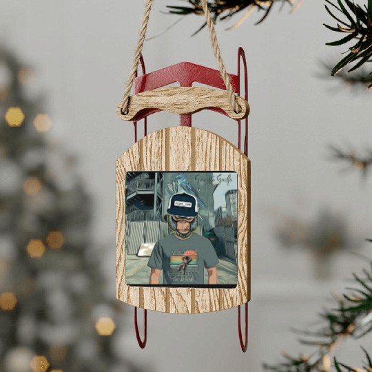 Gangsta Gorilla-Silverback Swanson Gorilla Wear Sled Ornaments