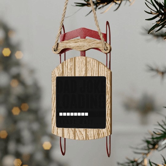 Black and Gray Bold Father s Day Occasion Sled Ornaments