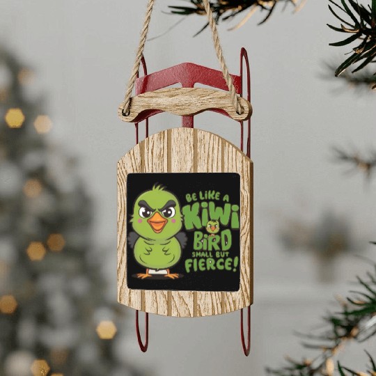 Be Like a kiwi BIrd Small But Fierce1 Sled Ornaments