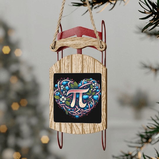 Blueberry Pi Day Sled Ornaments