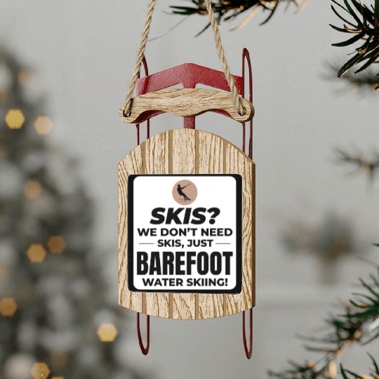 Barefoot Water Skiing Extreme Sports Barefooting Sled Ornaments