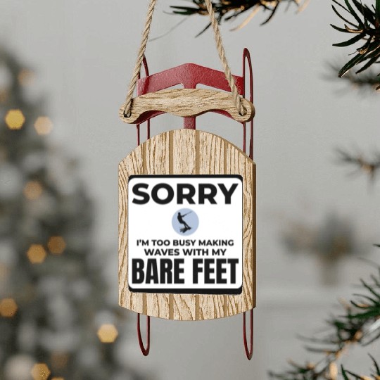 Barefoot Water Skiing Extreme Sports Barefooting Sled Ornaments