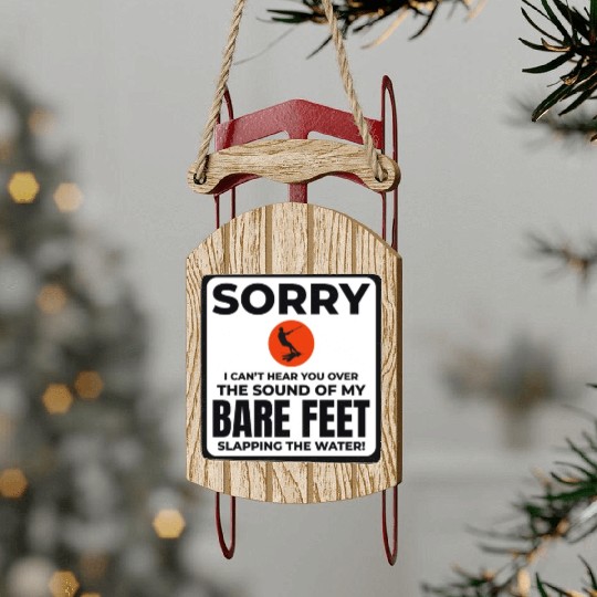 Barefoot Water Skiing Extreme Sports Barefooting Sled Ornaments