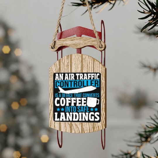 Air Traffic Aviation Runway Air Traffic Sled Ornaments