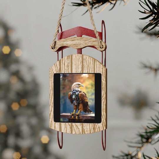 Robotic eagle Sled Ornaments