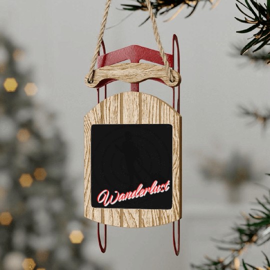 Wanderlust Solo Travel Sled Ornaments