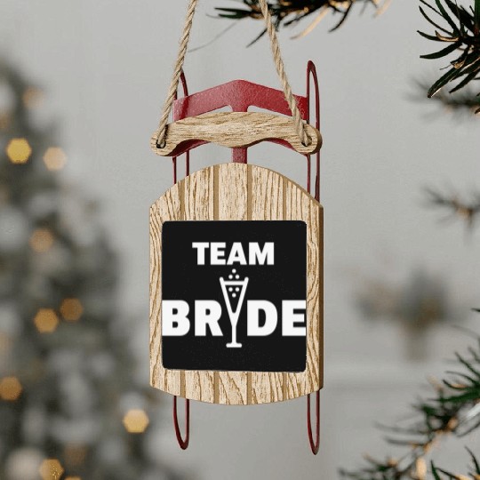 Team Bride Bubbly (Hen Night Bachelorette Party W) Sled Ornaments