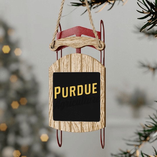 Purdue Agriculture Sled Ornaments