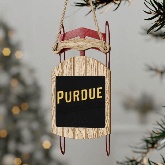 Purdue Agriculture Sled Ornaments