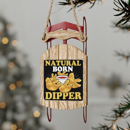 Natural Born DipperFunny Crab Rangoon Sled Ornaments