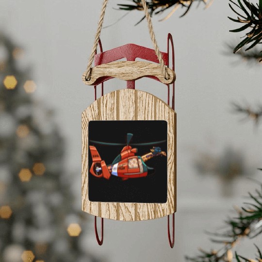 US Coast Guard Giraffe Tyler Sled Ornaments