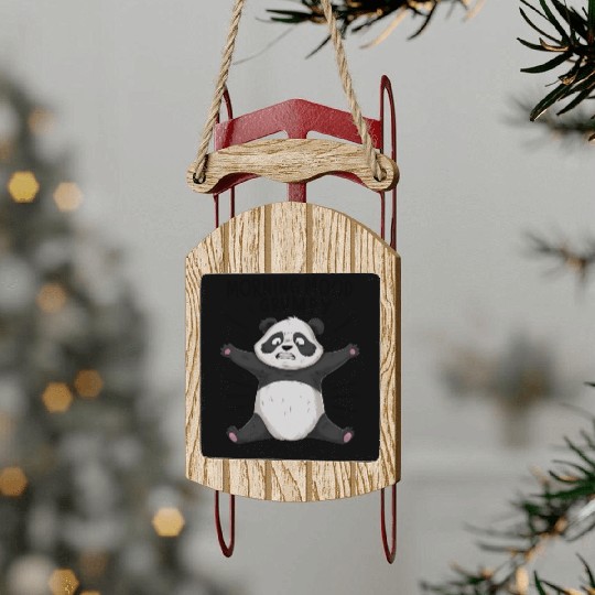 morning mode grumpy i hate morning Sled Ornaments
