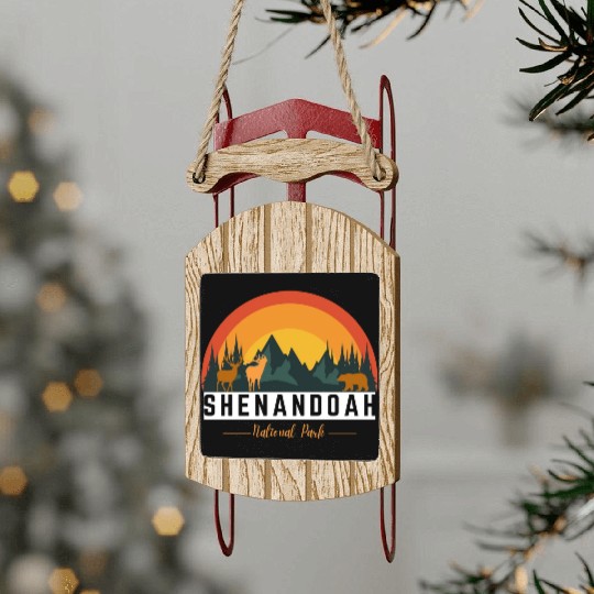 Shenandoah national park Sled Ornaments
